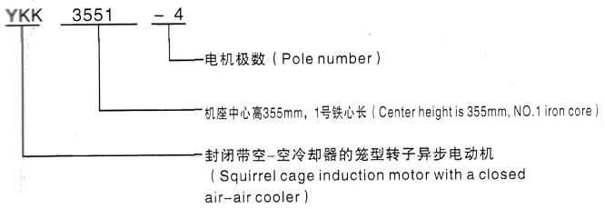 YKK系列(H355-1000)高压YJTFKK5002-6三相异步电机西安泰富西玛电机型号说明